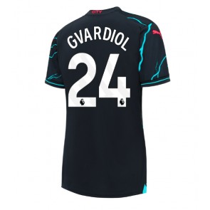 Lacne Ženy Futbalové dres Manchester City Josko Gvardiol #24 2023-24 Krátky Rukáv - Tretina